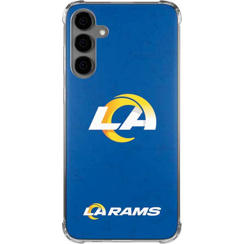 NFL Los Angeles Rams Distressed Galaxy S24 Plus Clear Case