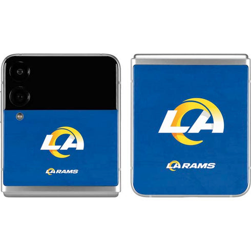 NFL Los Angeles Rams Distressed Galaxy Z Flip4 5G Skin