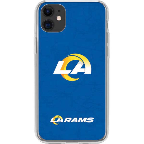 NFL Los Angeles Rams Distressed iPhone 11 Clear Case