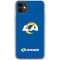 NFL Los Angeles Rams Distressed iPhone 11 Clear Case