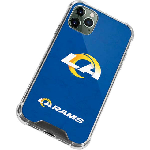NFL Los Angeles Rams Distressed iPhone 11 Pro Max Clear Case