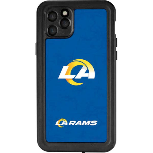 NFL Los Angeles Rams Distressed iPhone 11 Pro Max Waterproof Case