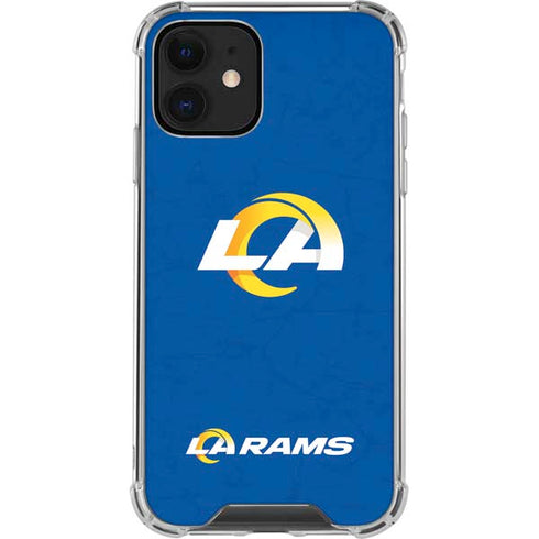 NFL Los Angeles Rams Distressed iPhone 12 Clear Case