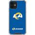 NFL Los Angeles Rams Distressed iPhone 12 Mini Clear Case