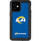 NFL Los Angeles Rams Distressed iPhone 12 Mini Waterproof Case
