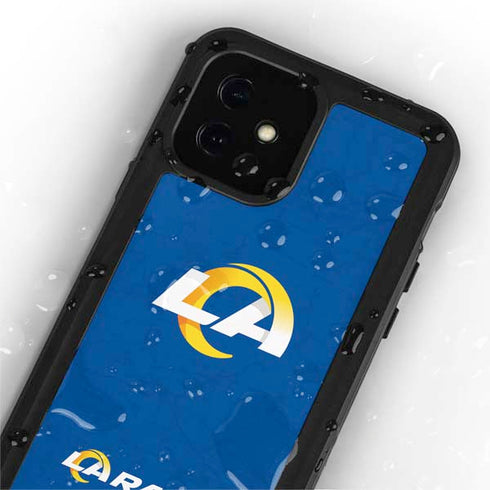 NFL Los Angeles Rams Distressed iPhone 12 Mini Waterproof Case