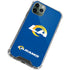 NFL Los Angeles Rams Distressed iPhone 12 Pro Clear Case