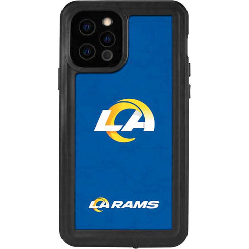 NFL Los Angeles Rams Distressed iPhone 12 Pro Waterproof Case
