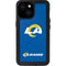 NFL Los Angeles Rams Distressed iPhone 13 Mini Waterproof Case