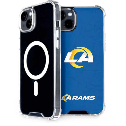 NFL Los Angeles Rams Distressed iPhone 15 Plus MagSafe Case
