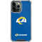 NFL Los Angeles Rams Distressed iPhone 15 Pro Max Clear Case