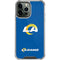 NFL Los Angeles Rams Distressed iPhone 14 Pro Max Clear Case