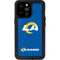 NFL Los Angeles Rams Distressed iPhone 14 Pro Max Waterproof Case