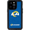 NFL Los Angeles Rams Distressed iPhone 14 Pro Waterproof Case