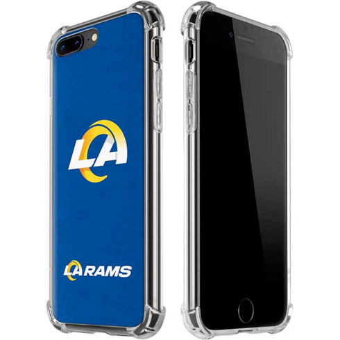 NFL Los Angeles Rams Distressed iPhone 7/8 Plus Clear Case