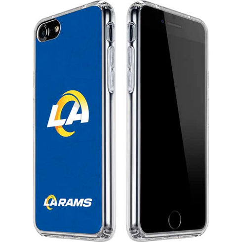 NFL Los Angeles Rams Distressed iPhone SE (2nd & 3rd Gen) Clear Case