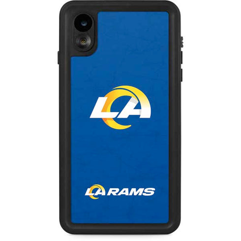 NFL Los Angeles Rams Distressed iPhone XR Waterproof Case
