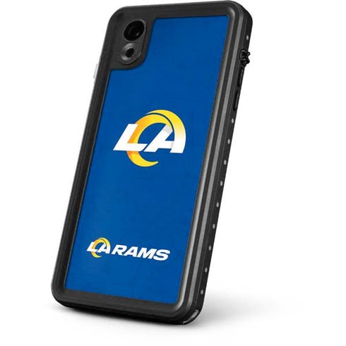 NFL Los Angeles Rams Distressed iPhone XR Waterproof Case