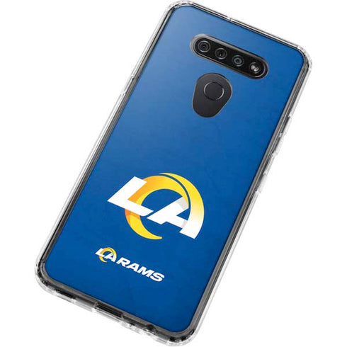 NFL Los Angeles Rams Distressed LG K51/Q51 Clear Case