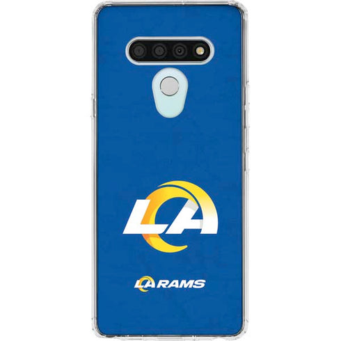 NFL Los Angeles Rams Distressed LG Stylo 6 Clear Case