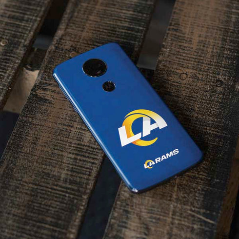 NFL Los Angeles Rams Distressed Moto E5 Plus Skin