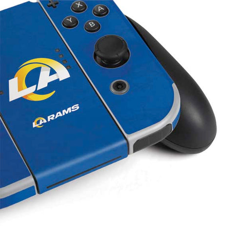 NFL Los Angeles Rams Distressed Nintendo Switch OLED (2021) Skin