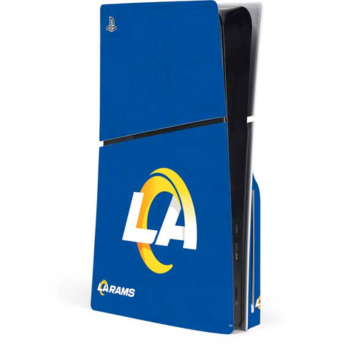 NFL Los Angeles Rams Distressed PS5 Slim Disk Console Skin