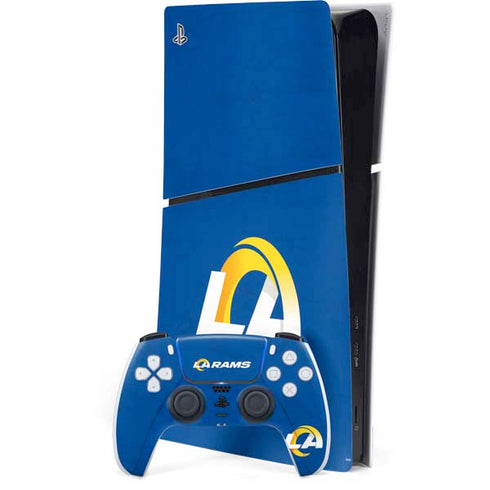 NFL Los Angeles Rams Distressed PS5 Slim Digital Edition Console Skin