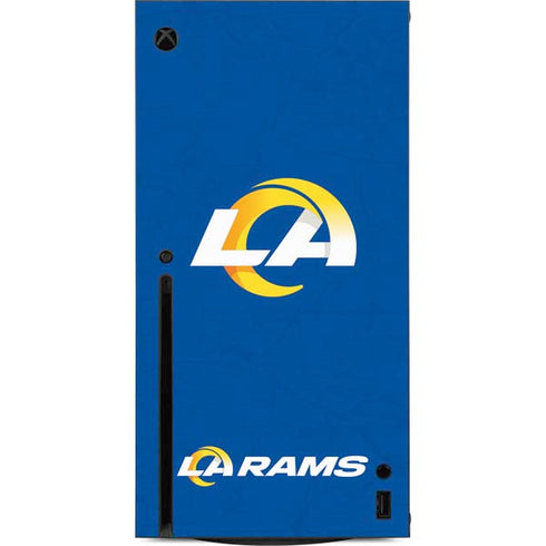 NFL Los Angeles Rams Distressed Xbox Series X Console Skin