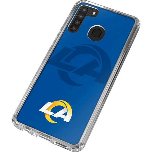 NFL Los Angeles Rams Double Vision Galaxy A21 Clear Case