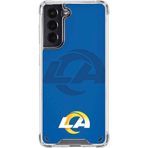 NFL Los Angeles Rams Double Vision Galaxy S21 5G Clear Case