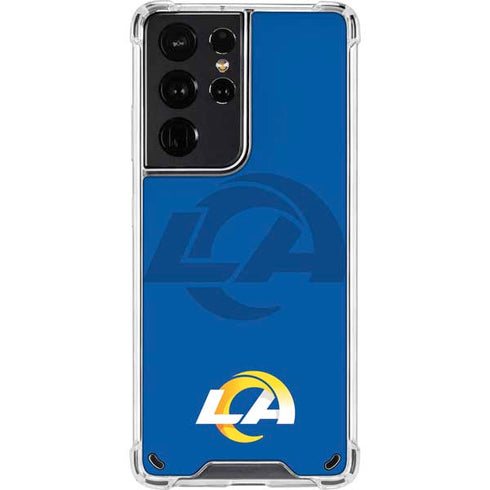 NFL Los Angeles Rams Double Vision Galaxy S21 Ultra 5G Clear Case