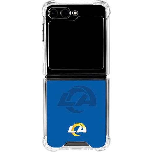 NFL Los Angeles Rams Double Vision Galaxy Z Flip5 5G Clear Case