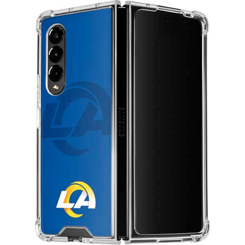 NFL Los Angeles Rams Double Vision Galaxy Z Fold4 5G Clear Case