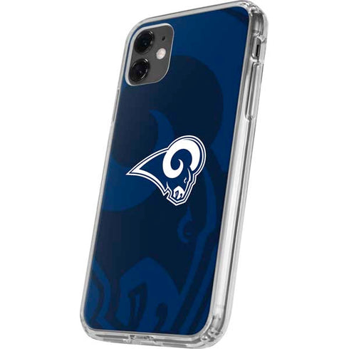 NFL Los Angeles Rams Double Vision iPhone 11 Clear Case