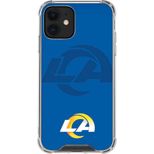NFL Los Angeles Rams Double Vision iPhone 12 Mini Clear Case