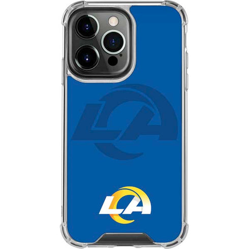 NFL Los Angeles Rams Double Vision iPhone 13 Pro Clear Case