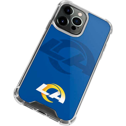 NFL Los Angeles Rams Double Vision iPhone 13 Pro Clear Case