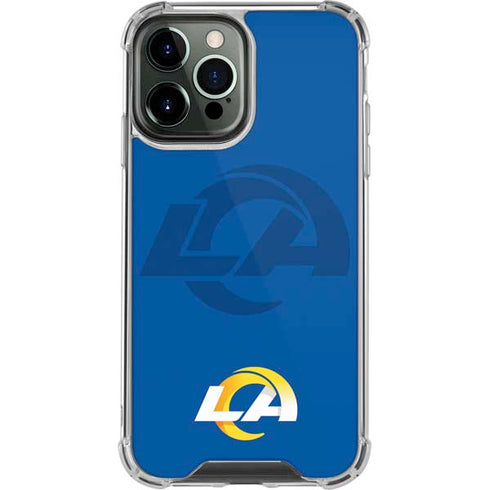 NFL Los Angeles Rams Double Vision iPhone 14 Pro Max Clear Case