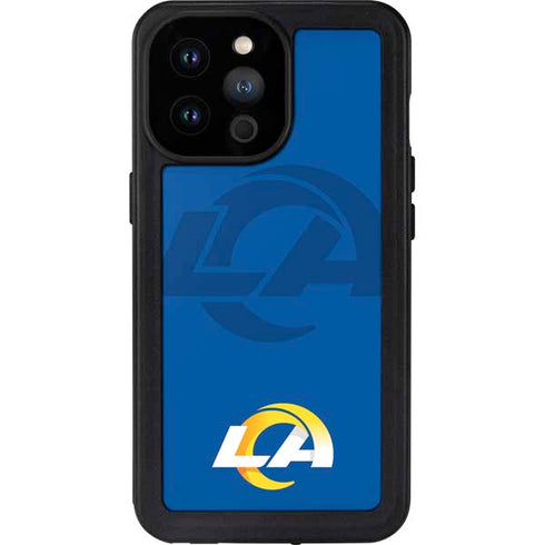 NFL Los Angeles Rams Double Vision iPhone 14 Pro Max Waterproof Case