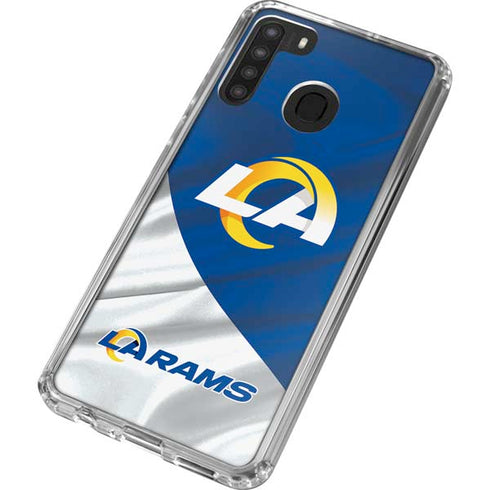 NFL Los Angeles Rams Galaxy A21 Clear Case