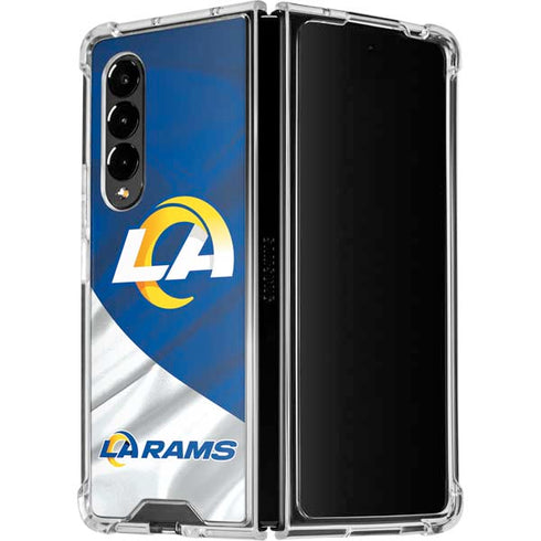 NFL Los Angeles Rams Galaxy Z Fold4 5G Clear Case