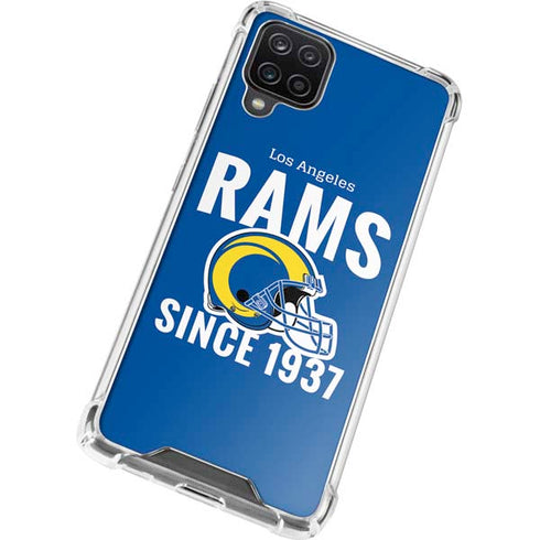 NFL Los Angeles Rams Helmet Galaxy A12 Clear Case