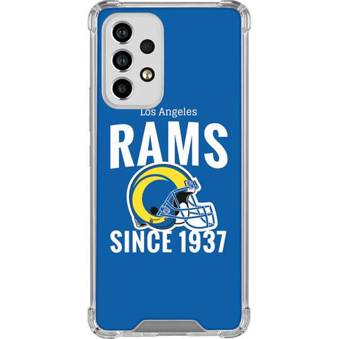 NFL Los Angeles Rams Helmet Galaxy A53 5G Clear Case