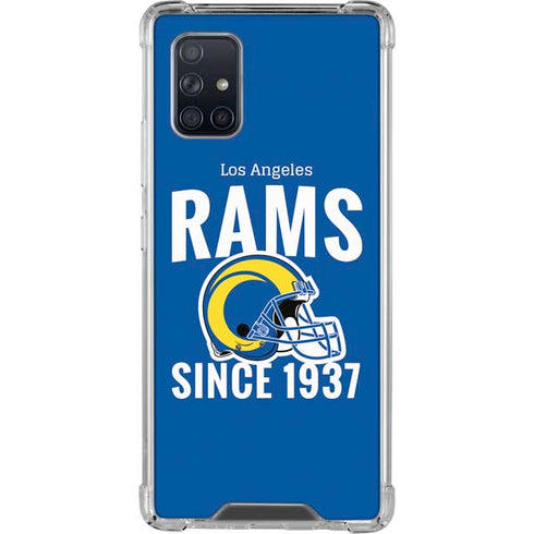NFL Los Angeles Rams Helmet Galaxy A71 5G Clear Case
