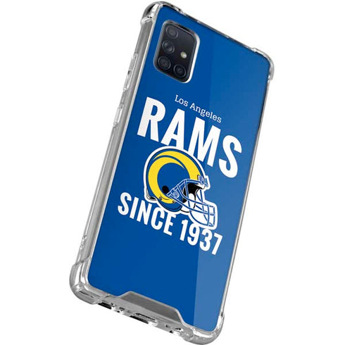 NFL Los Angeles Rams Helmet Galaxy A71 5G Clear Case