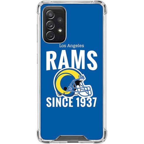 NFL Los Angeles Rams Helmet Galaxy A72 5G Clear Case