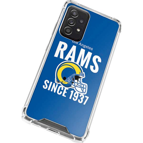 NFL Los Angeles Rams Helmet Galaxy A72 5G Clear Case