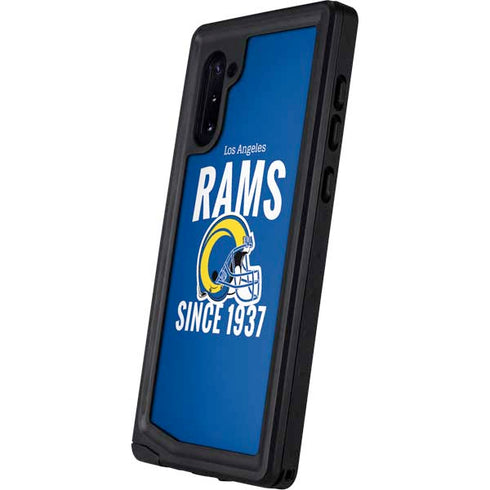 NFL Los Angeles Rams Helmet Galaxy Note 10 Waterproof Case