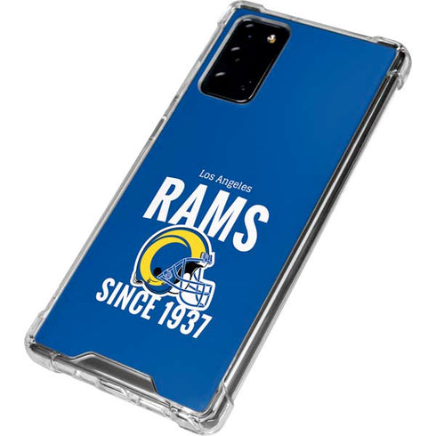 NFL Los Angeles Rams Helmet Galaxy Note20 5G Clear Case